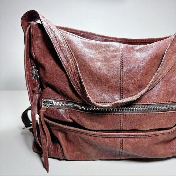 Elegant Brown Leather Hobo Bag - Picture 2 of 14